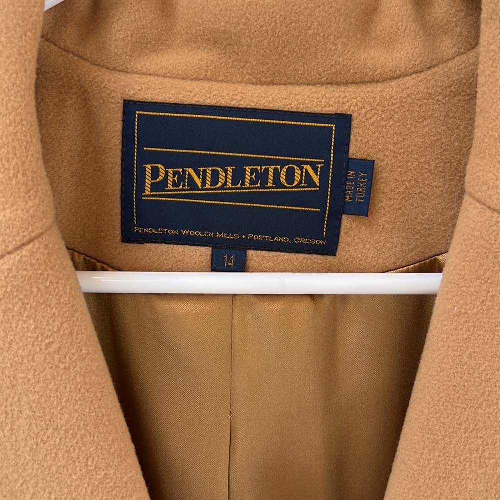 Pendleton Tan Camel Wool Swing Coat - image 3